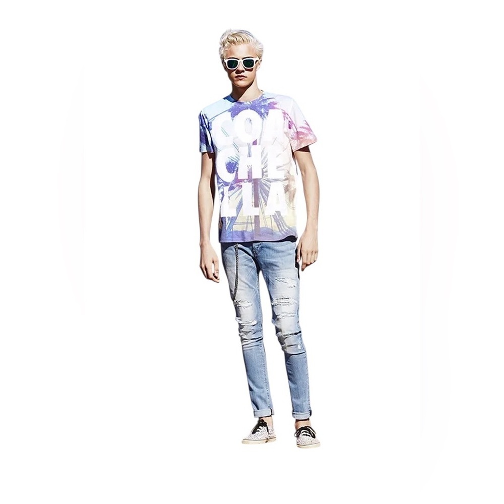 H&M Coachella Men’s Palm Tree Festival Graphic T-Shirt Medium